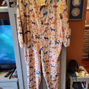 NATURAL LIFE Multicolor Animal Print Pajama Onesie